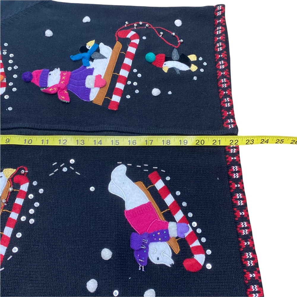 Karen Scott Sport Womens Ugly Christmas Sweater Cardigan Winter Ugly Sweater L - Picture 7 of 7